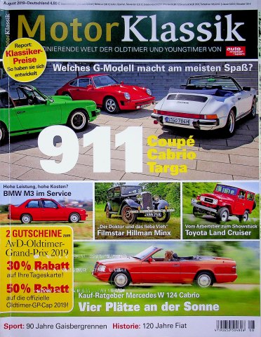 Deckblatt Motor Klassik (08/2019)